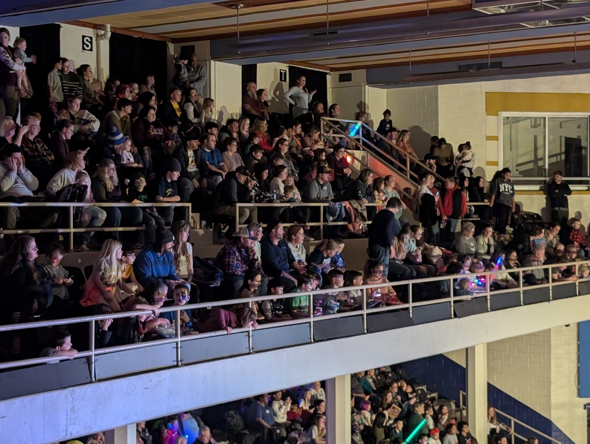Audience watching from balcony